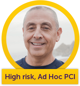 Rafael, a high-risk patient, ad hoc PCI