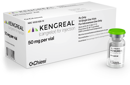 KENGREAL® (cangrelor) 50mg vial and packaging